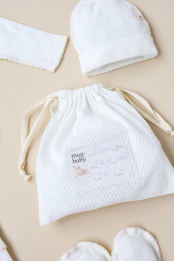 Комплект в пологовий з боді Honey, Молочний - фото 6